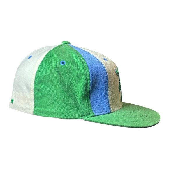 Bad Boy Athletics Dead Stock Fitted Baseball Cap Blue White Green One Size - Picture 3 of 6